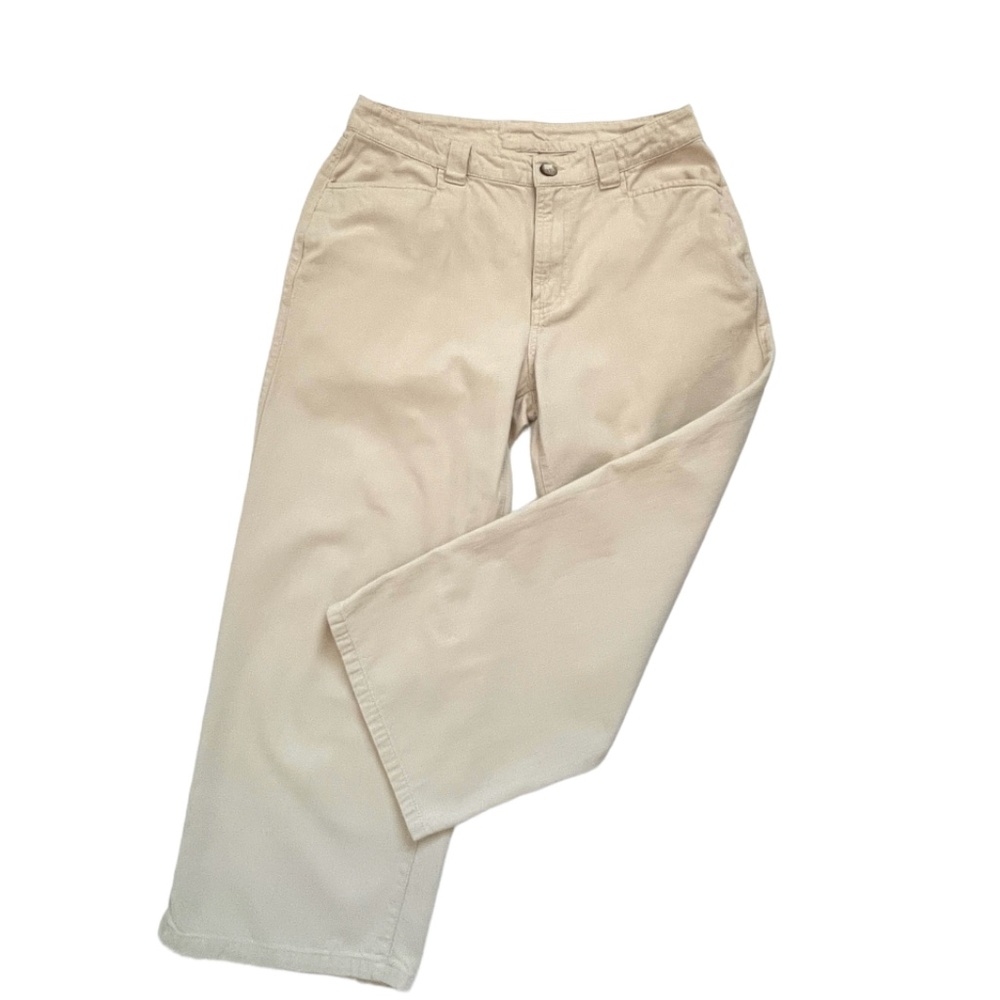 LL Bean Women's Cream Crop Pants Size 8R